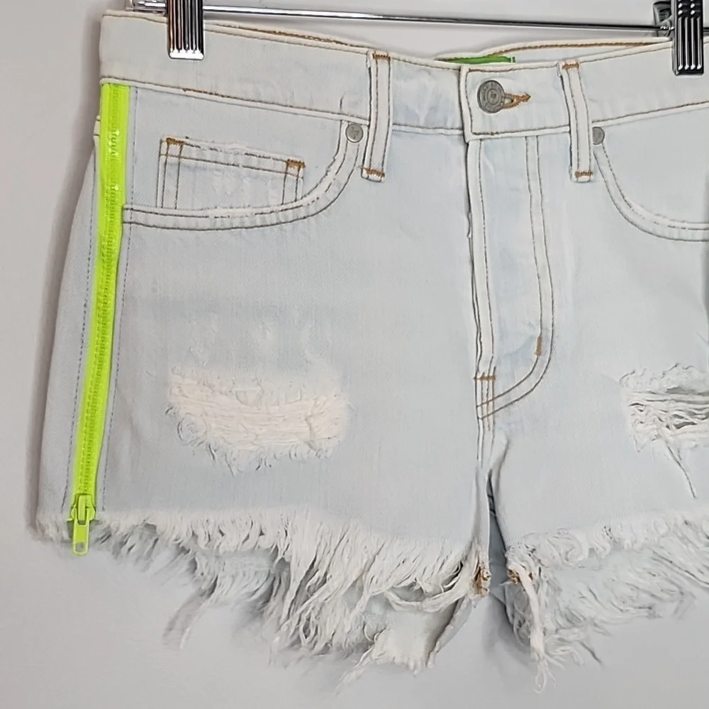 Sandrine Rose by Free People distressed shorts with side zippers size 25